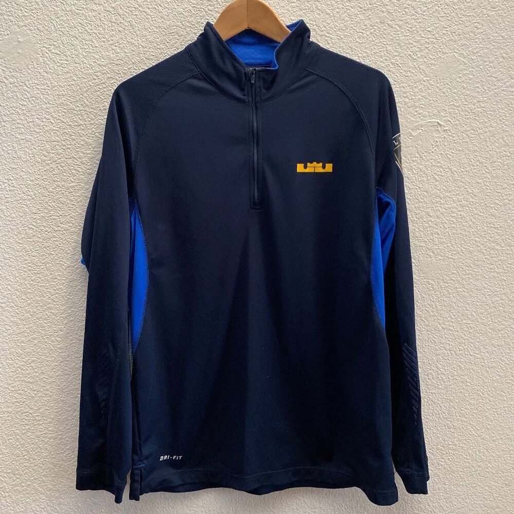 Nike LeBron James Lion 1/4 Zip DRI-FIT Pullover Shirt Top Medium 482900-451